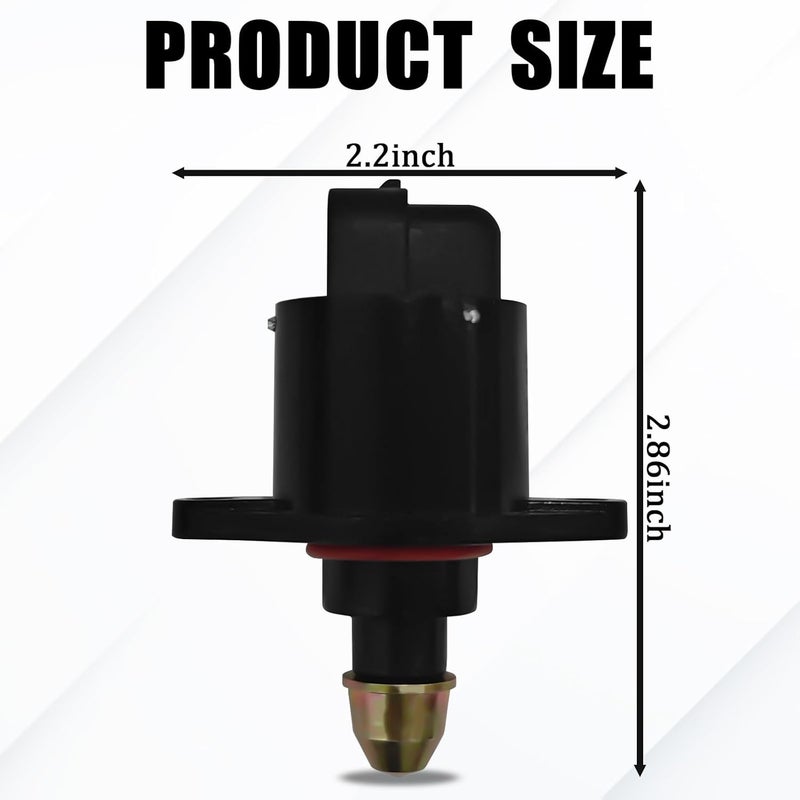 Hirificing Idle Air Control Valve Idle Speed Control Valve, Engine IAC Valve OEM #90380 10526 Throttle Stepper Motor for Stable Car Engine Operation for King Kong Idle Motor Idle Speed (Black) - Image 2